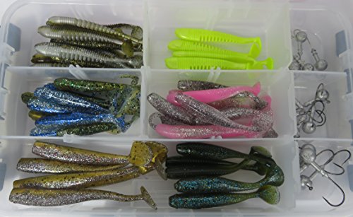 K.P Baits Gummifische Sortiment Box 60 Teile Barsch Set – Bild 3