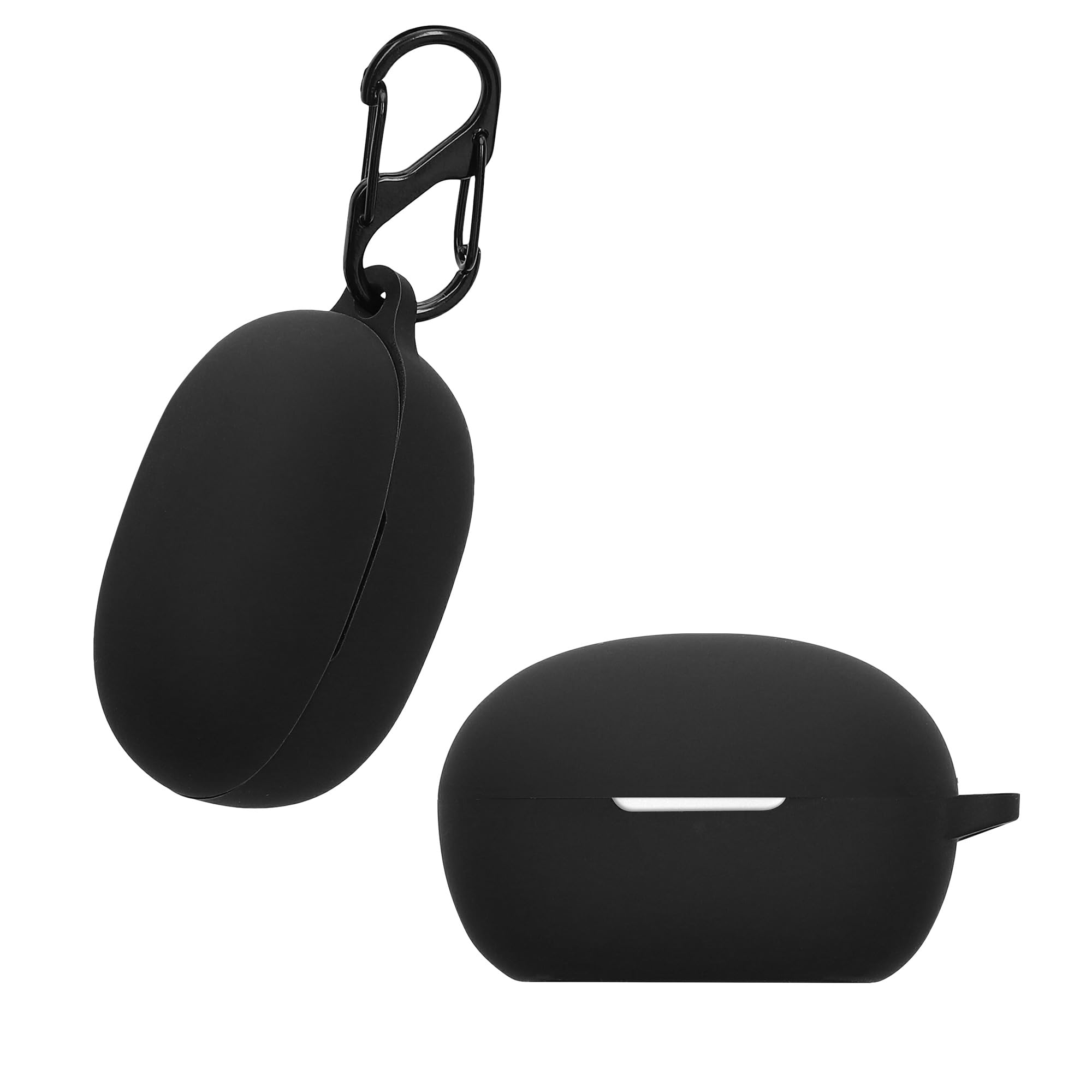 kwmobile Case Compatible with 1More Z30 Sleepbuds Case - Silicone Cover Holder for Earbuds - Black