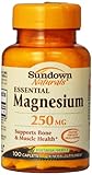 Sundown Naturals Magnesium, 250 mg, 100 Caplets