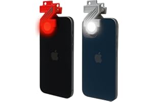Red Flashlight Adapter and Spotlight Booster, 2-in-1 Smartphone Accessory for Outdoor Camping, Fishing, Hunting, Astronomy, a