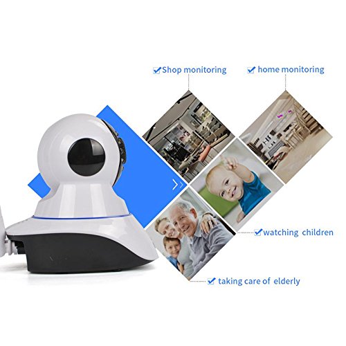 SANOXY Wireless Baby Monitor Camera 720P Security IP Home Camera with Two-Way Talking,Infrared Night Vision,Pan Tilt,P2P WPS Ir-Cut Nanny IP Camera Motion Detection (White)