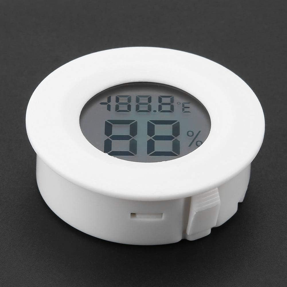Zerodis Mini Digital LCD Thermometer Hygrometer Pet Electronic Humidity Temperature Meter Thermo-Hygrometer for Incubators Indoor Reptile Breeding Box Weather Station Greenhouse Basement Round(White) - Image 5