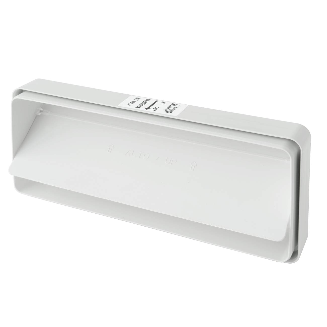 La Ventilazione CVL229B 220x90mm Butterfly Valve Joint for ABS Rectangular Tubes White