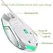 Wireless Gaming Mouse, VEGCOO C8 Silent Click Wireless Rechargeable Mouse with Colorful LED Lights and 2400/1600/1000 DPI 400mah Lithium Battery for Laptop and Computer (C9 White)thumb 3
