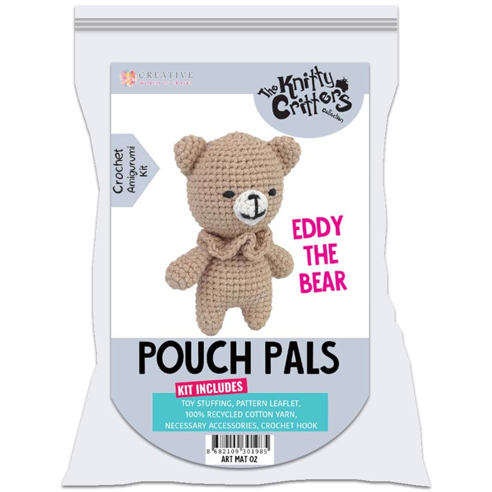 Knitty Critters The Pouch Pals - Eddy The Bear