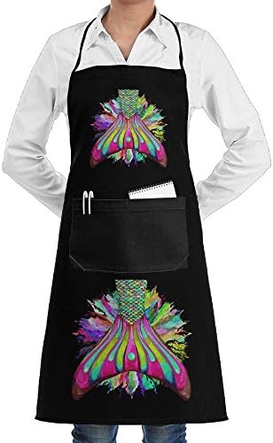 Splash Mermaid Colorful Tail Cooking Kitchen Aprons Restaurant Kitchen With Double Pockets For Women Men Chef