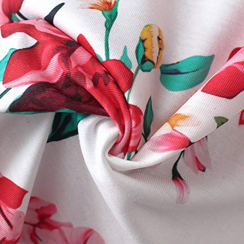 Fashion Chiffon Shawl Print Kimono Cardigan Top Cover Up Blouse Beachwear Women White