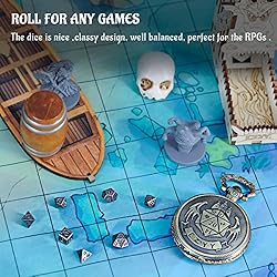 DND 6mm Micro Polyhedral Dice Set with Pocket Watch