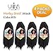UNA 18 Inch 4packs Marley Hair For Twists Long Afro Marley Braid Hair Pure Kanekalon Synthetic Fiber Kinky Twist Hair Crochet Braids (4-Piece, 1B)