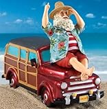 Dept 56 Clothtique Possible Dreams *Wooden It Be Nice* Santa on the Beach Going Surf Boarding