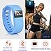 Fitness Tracker TW64 Smart Watch TopBest Bluetooth Bracelet Call Remind Remote self-timer Smart band Calorie Counter Wireless Pedometer Sport Sleep Monitor For Android IOS Phone (Blue)