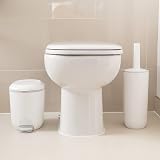 Addis Premium Deluxe Bathroom Pedal Bin 3.5L White Grey with Inner view 6