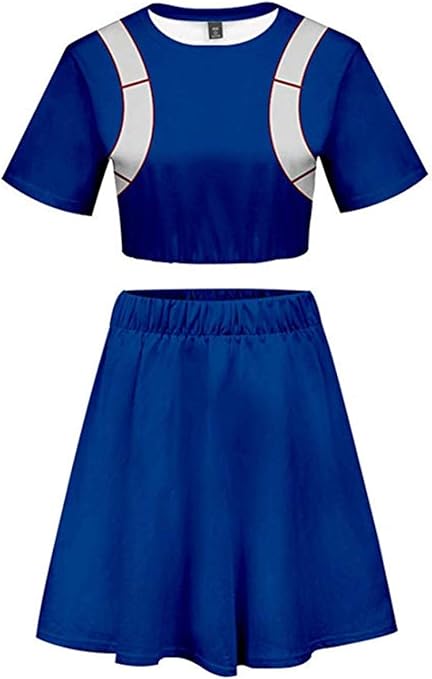 Amazon アニメ コスプレ マイヒーロー アカデミア あすいつゆ 秋冬 幼児 チアリーダー ユニフォーム クロップトップドレス Us サイズ Large Xl ワンピース チュニック 通販