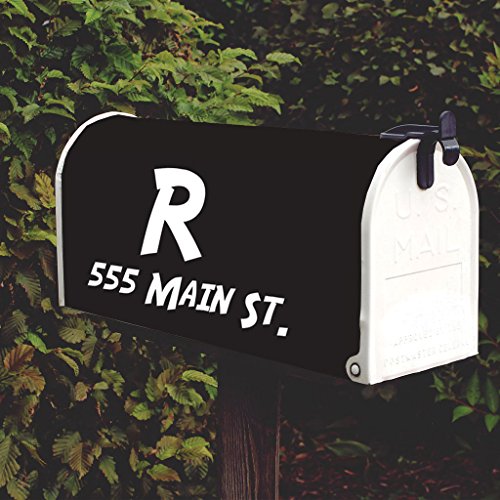 VictoryStore Custom Black and White Magnetic Mailbox Cover - Text On Both Sides