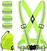 HiVisible Reflective Vest + 4 Reflective Bands - Reflective Running Gear for Men and Women for Night Running, Biking, Walking. Reflective Running Vest, Safety Straps, Reflector Strips