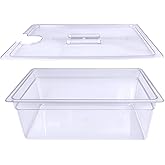 WELKOR 26 QT Large Sous Vide Container With Lid, Sous Vide Tub Kit Compatible with Wancle Anova, Joule, Instant Pot Sous Vide Cookers for Home Chefs Professional Use (26 qt no rack)