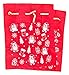 Iconikal Large Santa Claus Gift Present Sack, Red, 35 Inch x 44 Inch, 2-Pack