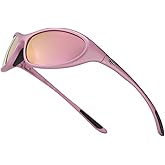 TIJN Sports Sunglasses for Men Women UV400 Wraparound Cycling Running Golf Motorcycle Glasses, Large Outdoor Shades, Vanta