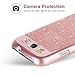 BENTOBEN Galaxy S3 Case, Sparkly Bling Hybrid Slim Hard Cover Laminated with Luxury Shiny Synthetic Leather Protective Case for Samsung Galaxy S3 Rose Gold