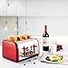 4-Slice Toaster, CUSIBOX Stainless Steel Toaster Four Wide Slots with 7 Bread Browning Settings, REHEAT/DEFROST/CANCEL Function, 1400W, Red