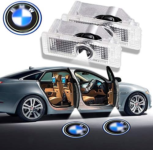 LED Door Light Logo Projector Ghost Shadow Welcome Lamp Car Remodel Accessories compatible BMW Series - 2 Pack