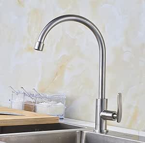 Grifos de cocina Acero inoxidable Níquel Latón cepillado Grifos de