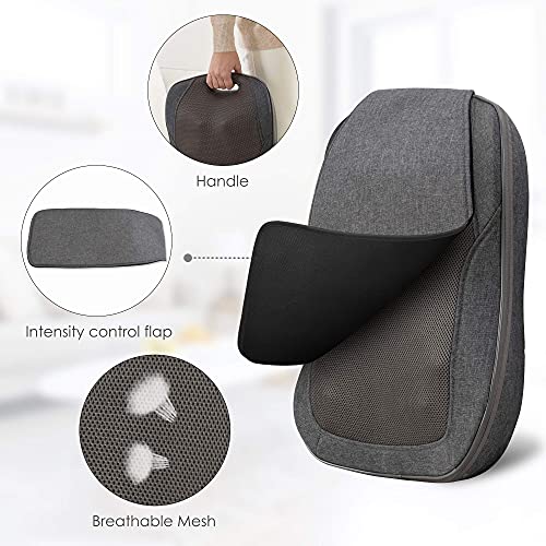 COMFIER Cordless Back Massager with Heat Rechargeable Chair Massager