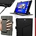 iGadgitz Premium Executive Black PU Leather Case Cover for Sony Xperia Z3 Tablet Compact SGP611 with Multi-Angle Viewing Stand + Auto Sleep/Wake + Hand Strap + Screen Protector