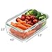 Glass Food Storage Containers - Food Storage Containers & Meal Prep - 6 Pack Snap LockLids Airtight & Leak Proof - Oven, Dishwasher, Microwave, Freezer Safe - Odor and Stain Resistant -12 total pieces