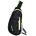Daosen Multi-Functional Cross Body Chest Pack Hiking Sling Bag for Men&Women Black
