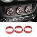 Air Conditioner Conditioning Twist Switch Ring Trim for 2011-2016 Jeep Wrangler JK JKU Compass Patriot (Red)
