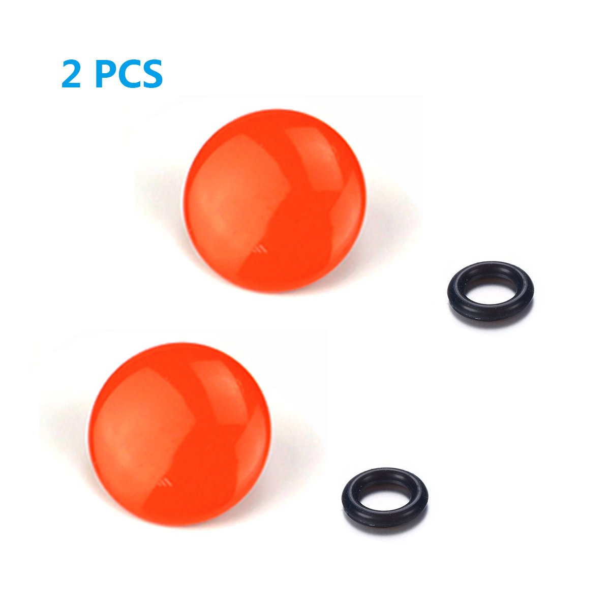LXH 2 PACK Orange Convex Metal Soft Release Button Finger Touch Compatible With Fujifilm X100F X100T X100S X-PRO1/2 X-T10/20 Leica M1 M Series Nikon Df Olympus PEN-F