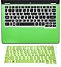 2-in-1 Wrist Palm Rest Palmrest Cover Touchpad Trackpad Touch Panel Protector +US Layout Keyboard Skin for Lenovo Yoga 2 11 11-inch Laptop (shimmery green palmrest cover+semi-green keyboard skin)