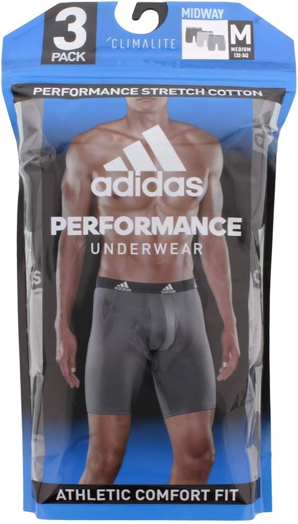adidas Men's Stretch Cotton Midway Underwear (3-Pack): Clothing