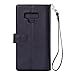 FLYEE Case Compatible with Samsung Galaxy Note 9 (6.4 inch,Released 2018),Wallet Case for Women and Girls with Card Holder,9 Card Slots Flip PU Leather Zipper Protective Case with Wrist Strap-Black