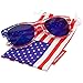 grinderPUNCH® American Patriot Flag Wayfarer Sunglasses Reflective Lens USA Shades 4th of July