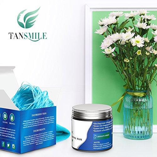 image for Charcoal Mud Mask Wash Off, Tansmile Deep Pore Cleansing Mask Activate