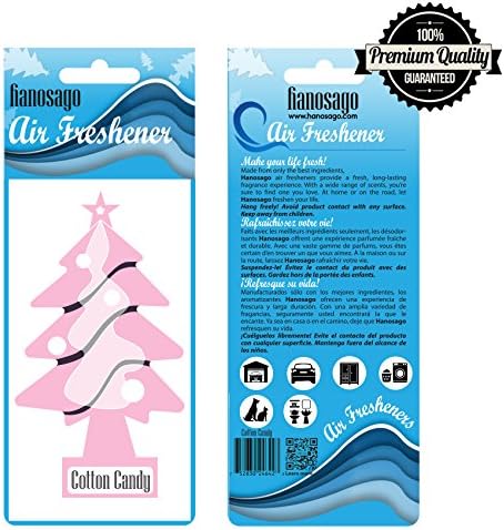Automotive Air Freshener - Car Freshener Tree - House Air Freshener - Cotton candy- Pack of 24