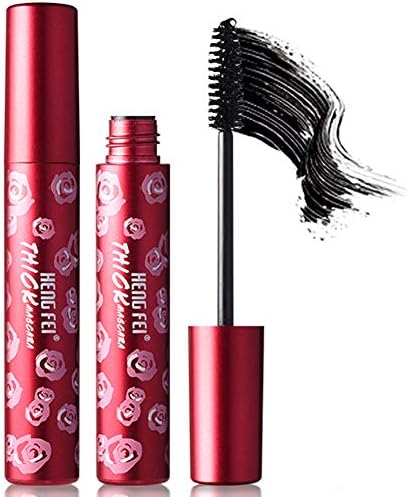THICK Mascara Waterproof Black 4D Curl Mascara Rose Eyelash Long Lash Eye Makeup for Woman
