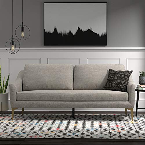 Amazon Brand Rivet Alonzo Contemporary Sofa Couch, 80.3"W, Light Grey