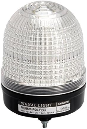 Menics Light, 86mm, LED, Stud Mount, Clear Lens, Steady &amp; Flashing &amp; Rotating, 12-24 V DC