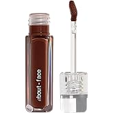 about-face Light Lock Lip Gloss Dare To Bare – Non-Sticky, High-Shine Lip Oil Gloss with Coconut Oil, Peppermint & Lavender – Vegan, Cruelty-Free, Clean Beauty – 0.21 oz (Caramel)