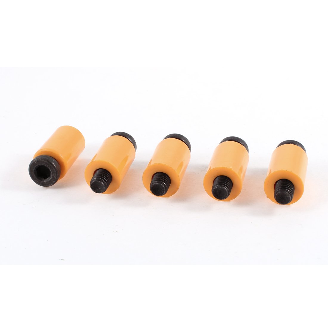 Sourcingmap 5 Pcs PL16 Black Orange Plastic Mold Opening Friction Pullers 16mm Dia Body