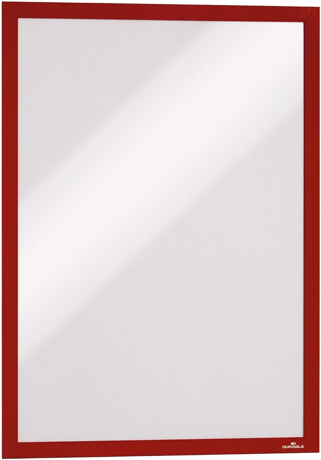 Durable DURAFRAME Self-Adhesive Magnetic Frame | A3 Format In Red | Pack of 6 Frames | Document Frame for Professional Internal Signage