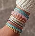 CARSHIER 12 Pieces Wave Strand Bracelet Set Handmade Adjustable Friendship Bracelet Handcrafted Jewelry Women B