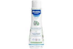 Mustela Baby Multi-Sensory Bubble Bath with Natural Avocado – Biodegradable Formula - 6.76 oz. – Packaging may vary