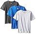 American Hawk Big Boys 3 Piece Pack V-Neck T-Shirt, Marled Royal/Charcoal/Heather Grey, 8