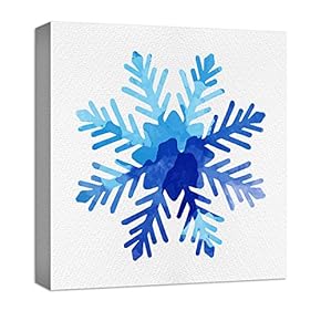 Canvas Wall Art for Living Room,Bedroom Home Artwork Paintings Snowflake Ready to Hang - 12x12 inches