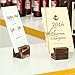 MyGift Rustic Brown Wood Place Card Holders for Table, 2-Inch Wooden Table Number and Name Holder Stand, Set of 10