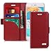 FYY [Genuine Leather Wallet Case for Apple iPhone 8 Plus 2017/iPhone 7 Plus 2016, Handmade Flip Folio Wallet Case with Kickstand Card Slots Magnetic Closure for iPhone 8 Plus/iPhone 7 Plus Wine Red